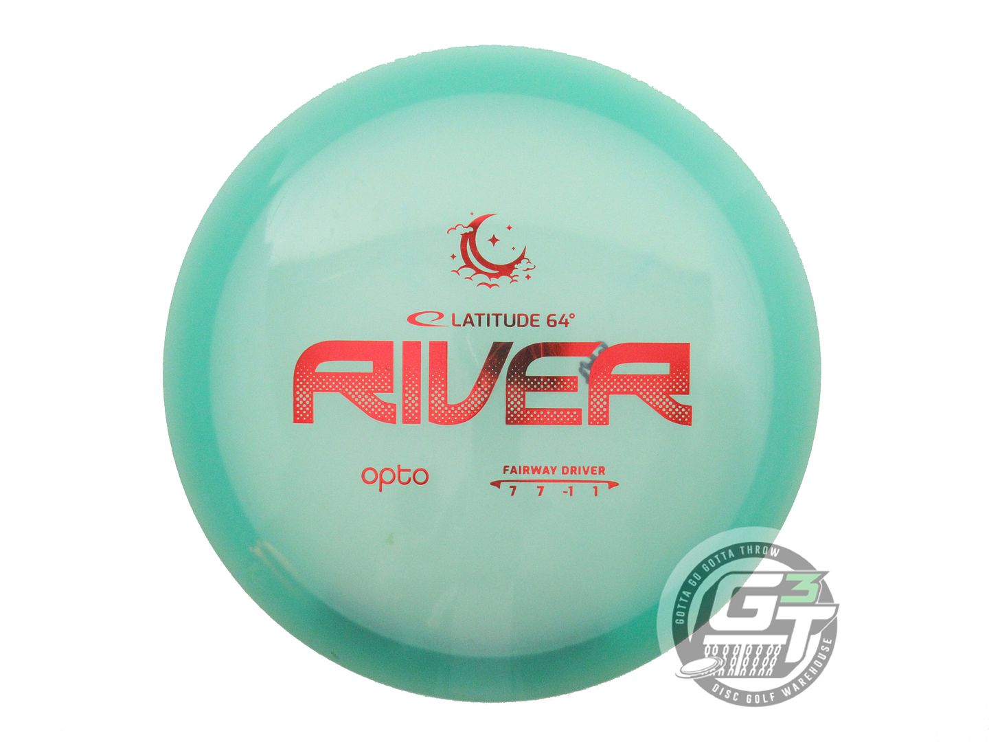 USED Latitude 64 Opto Moonshine River 174g Seafoam Red Foil Fairway Driver Disc