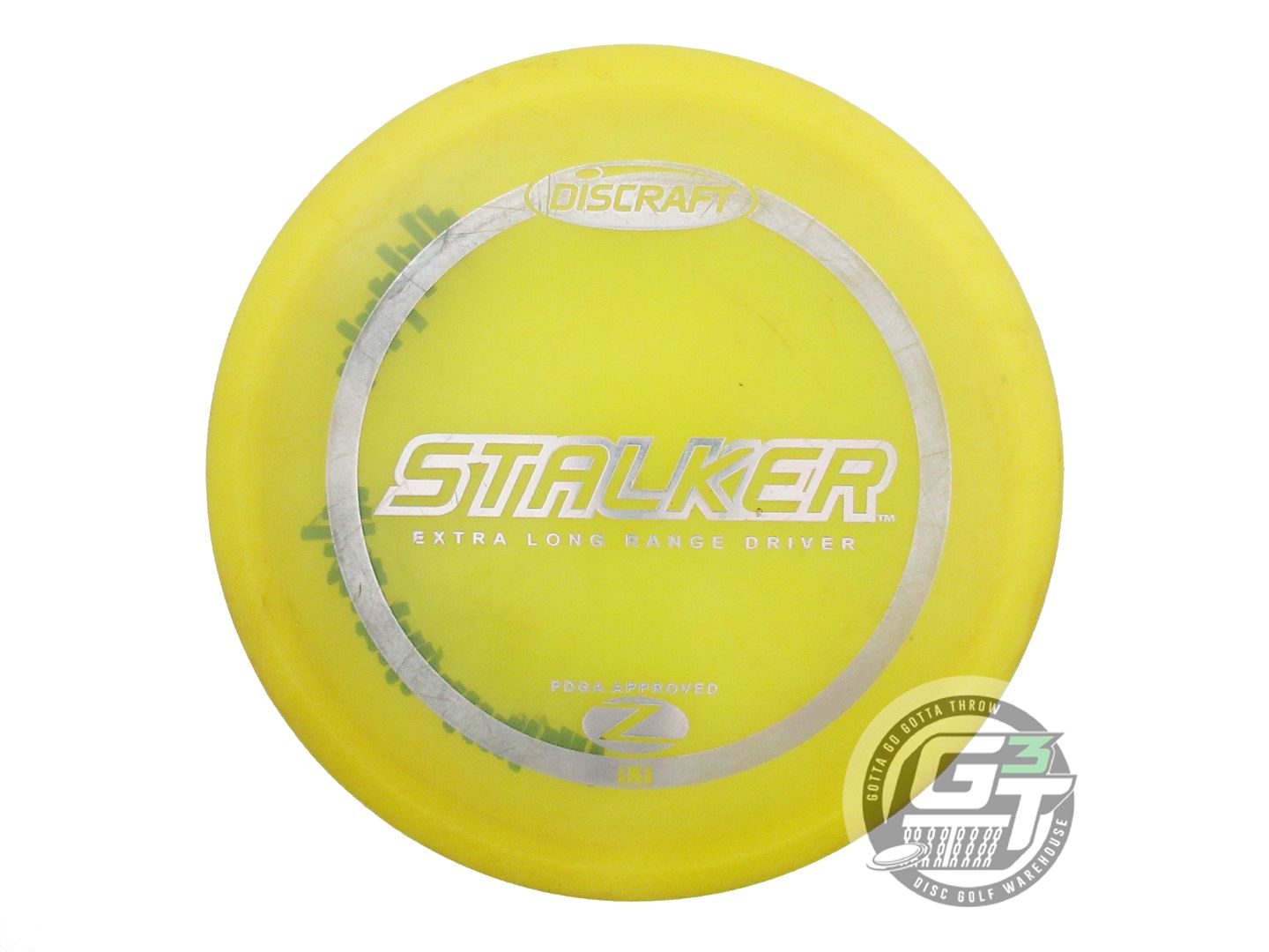 USED Discraft Z Stalker 174g Yellow Silver Foil PFN Fairway Driver Golf Disc