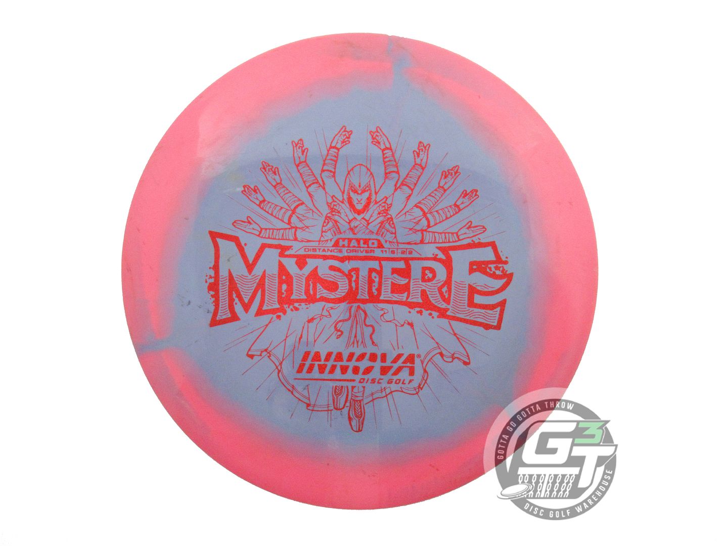 USED Innova Halo Star Mystere 175g Pink-Blue Distance Driver Golf Disc