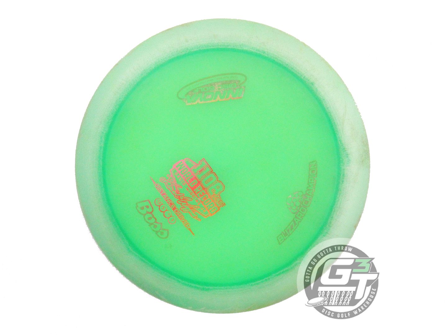 USED Innova Blizzard Boss 158g Green Sunset Foil Distance Driver Golf Disc