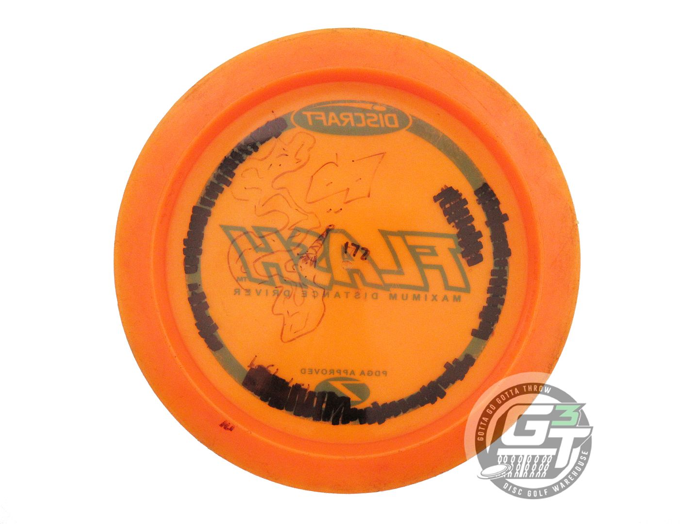 USED Discraft Z Flash 172g Orange Blue Stamp PFN Distance Driver Golf Disc