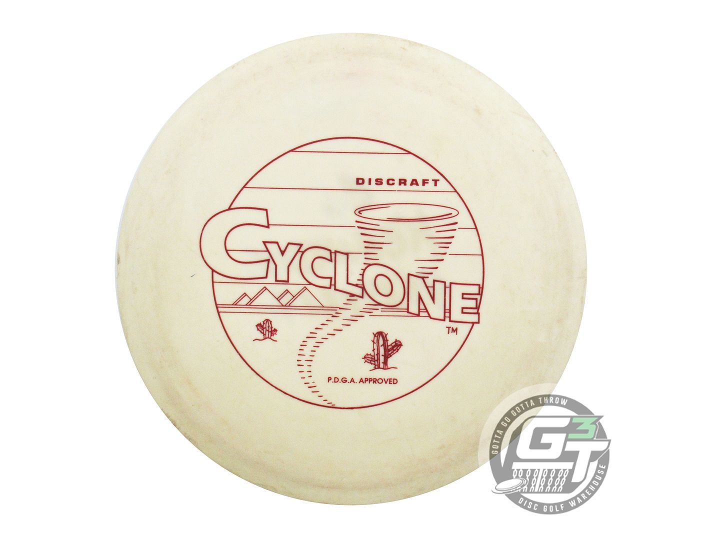 USED Discraft Elite X Cyclone 176g White Maroon Stamp OOP Fairway Driver Disc