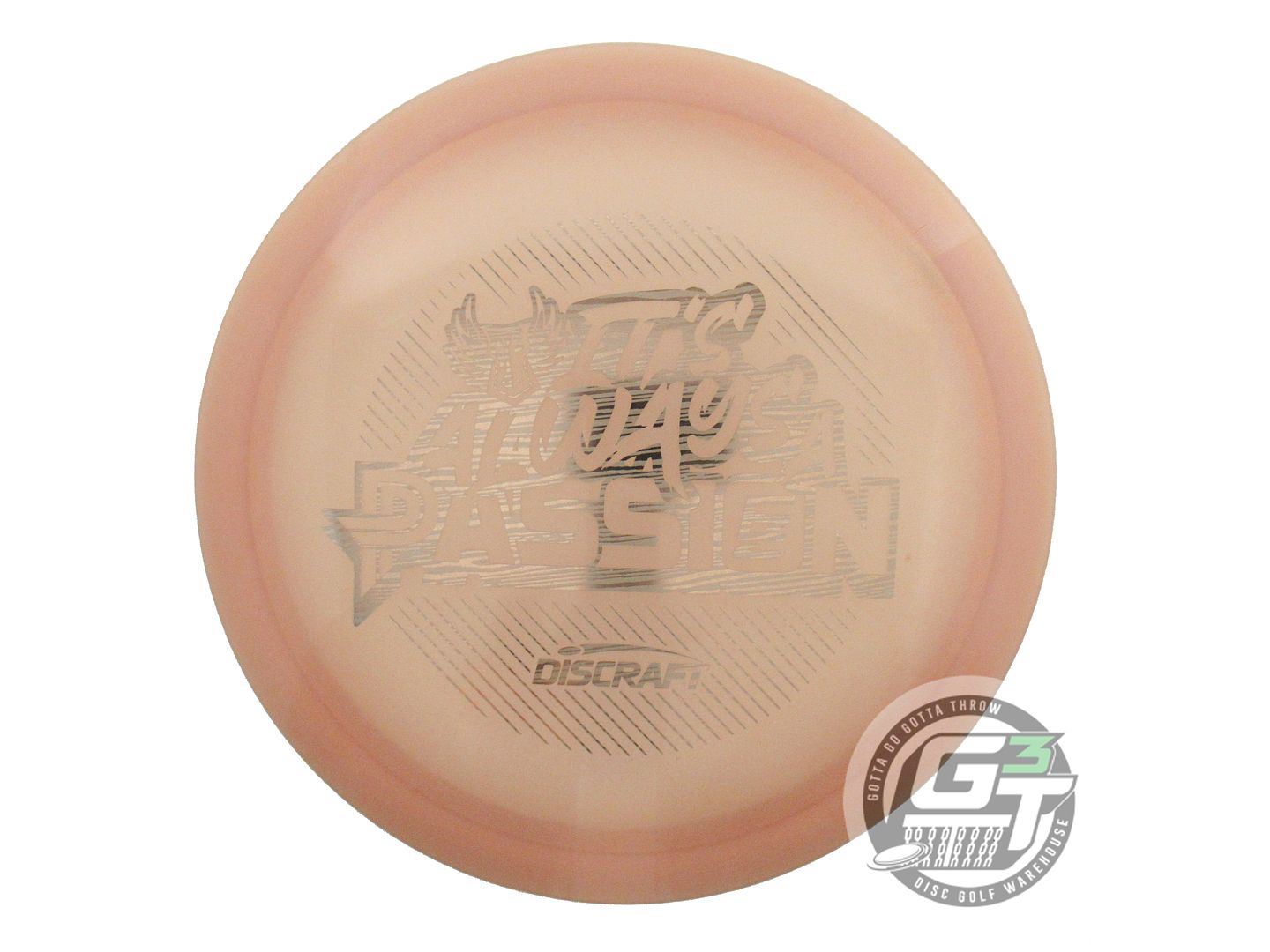 USED Discraft ColorShift Z Passion 175g Peach Wood Grain Foil Driver Golf Disc