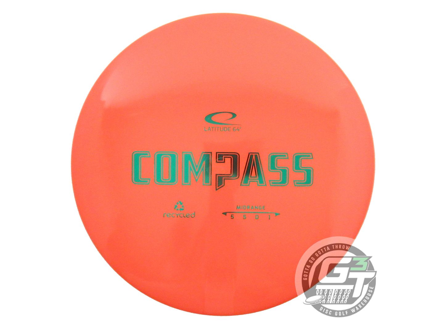 USED Latitude 64 Recycled Gold Compass 179g Orange Green Foil Midrange Golf Disc