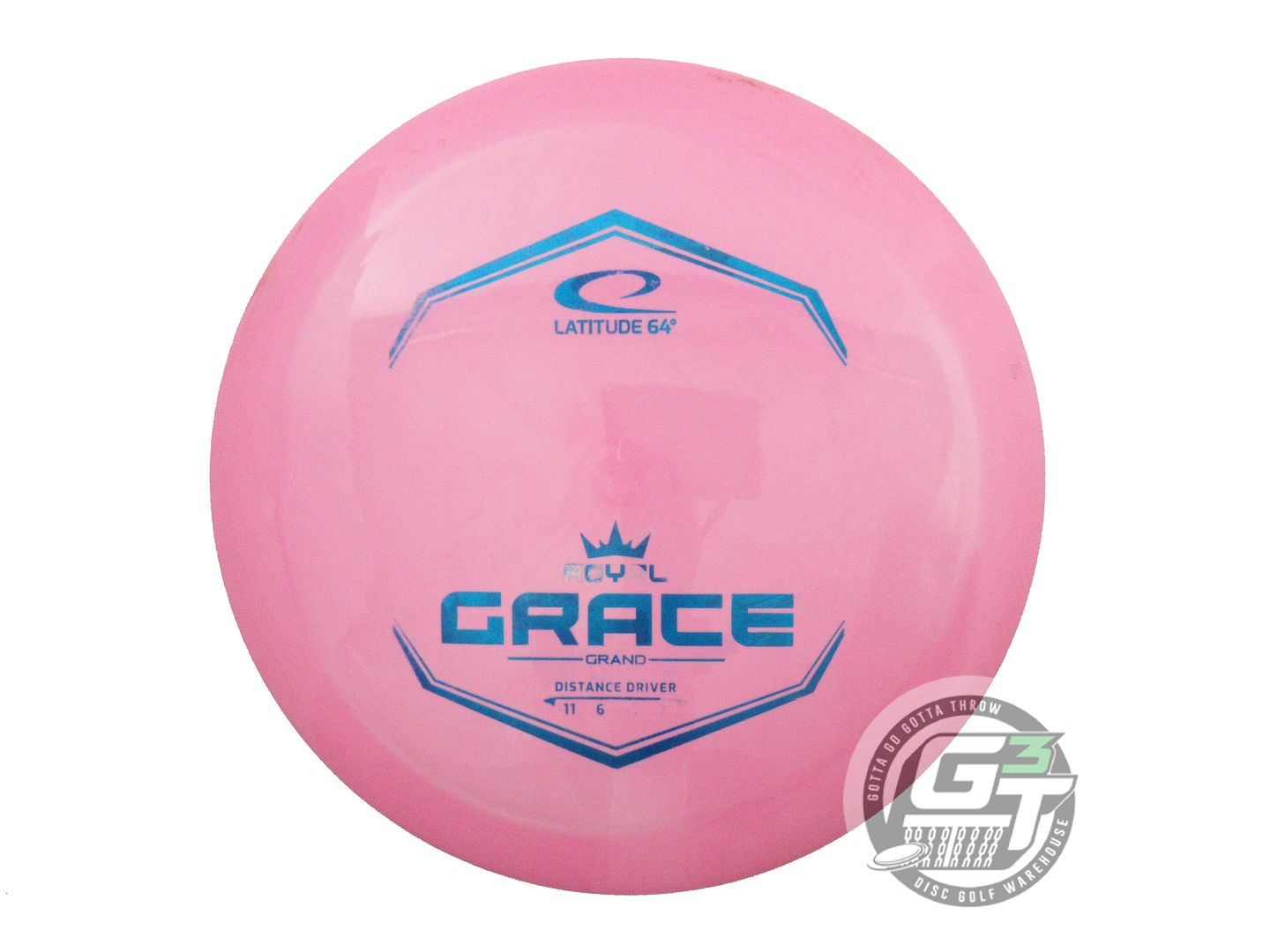 USED Latitude 64 Royal Grand Grace 175g Pink Blue Foil Distance Driver Golf Disc
