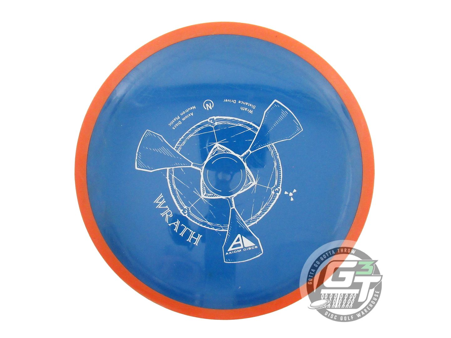USED Axiom Discs Neutron Wrath 148g Blue Orange Rim Distance Driver Golf Disc