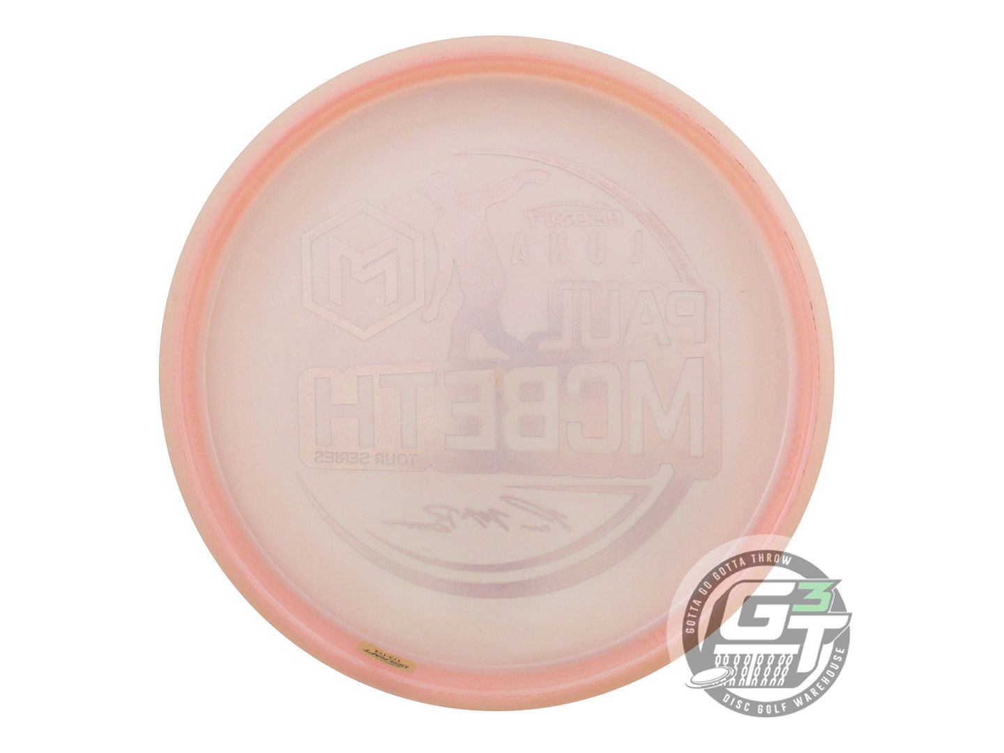 NOS Discraft [McBETH] Metallic Z Luna 174g Peach Silver Glitter Foil Putter Disc