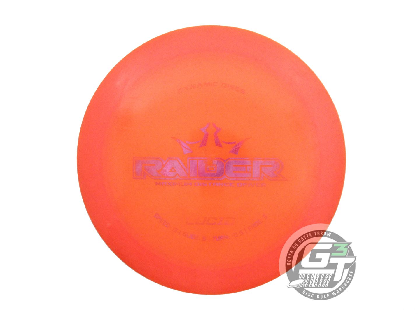 USED Dynamic Discs Lucid Raider 175g Orange Pink Foil Distance Driver Golf Disc