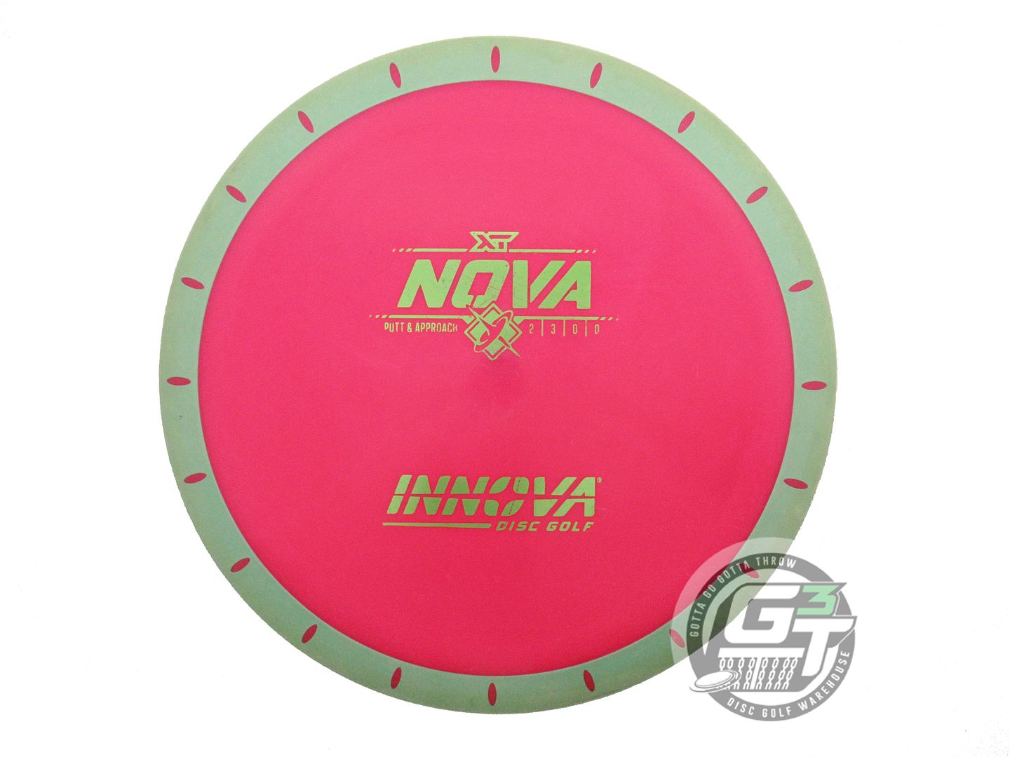 USED Innova XT Nova 175g Pink Lime Foil Seafoam Rim Putter Golf Disc