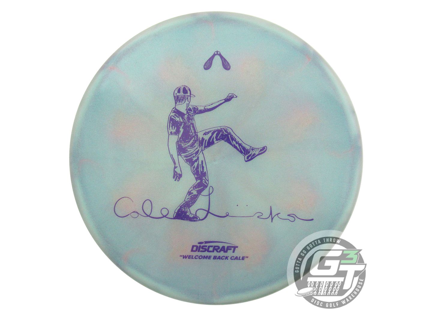 NOS Discraft [LEIVISKA] Swirl ColorShift Z Zone 177g Seafoam-Pink Putter Disc