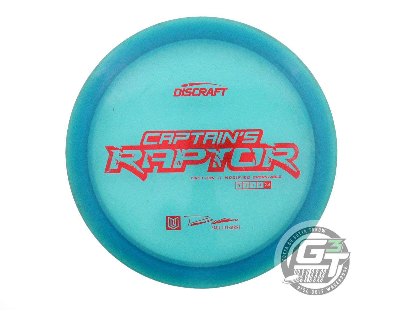 USED Discraft Special Blend Z Raptor 175g Blue Red Weave Foil Driver Golf Disc