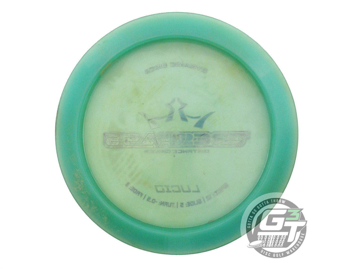 USED Dynamic Discs Lucid Trespass 173g Green Purple Foil Distance Driver Disc