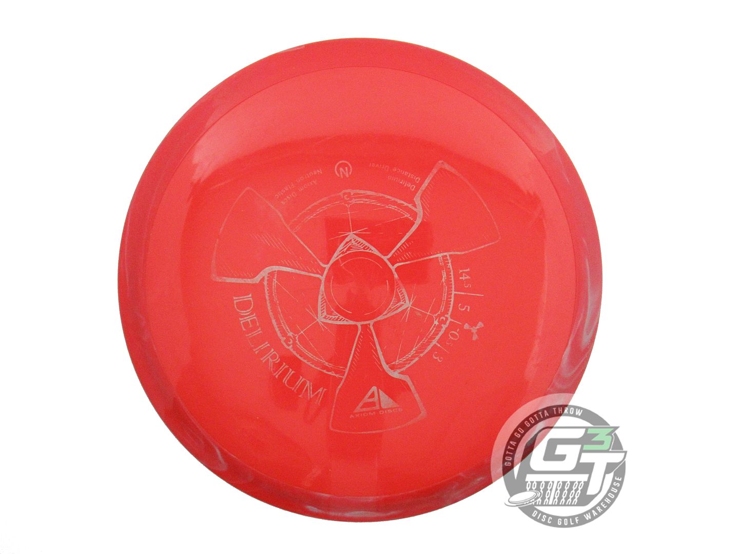 USED Axiom Discs Neutron Delirium 175g Red Red Rim Distance Driver Disc