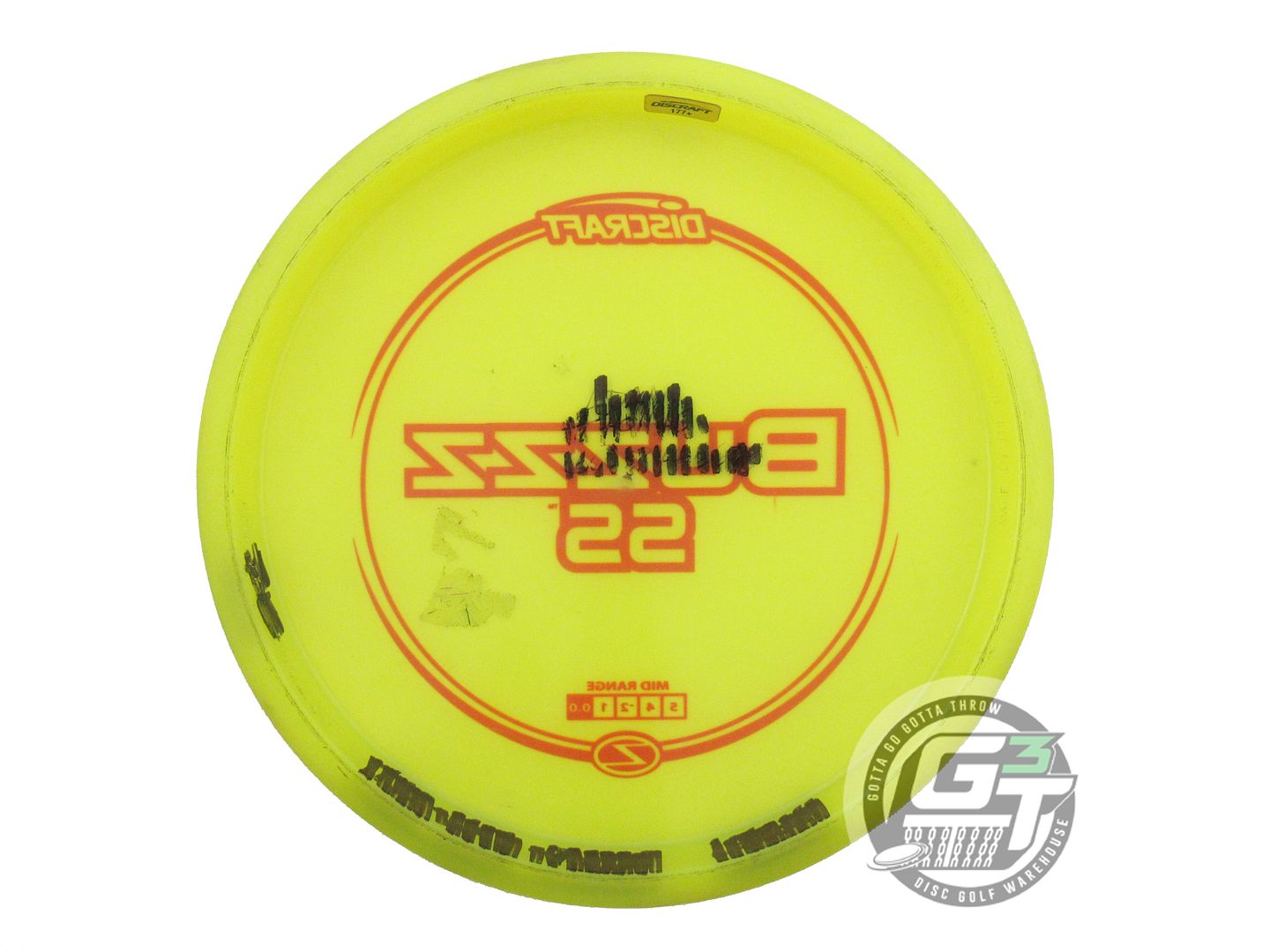 USED Discraft Z Buzzz SS 178g Yellow Red Stamp Midrange Golf Disc