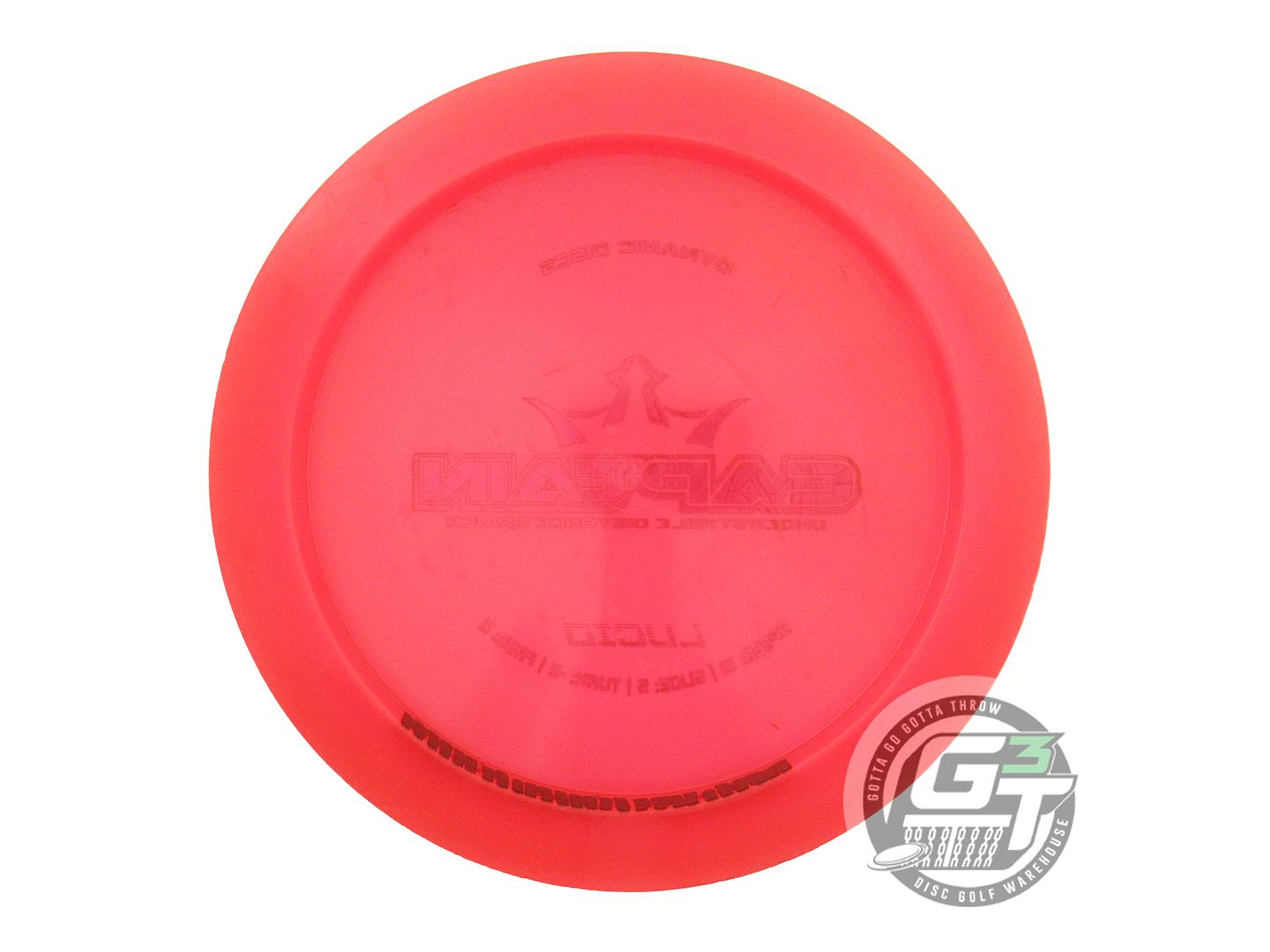 USED Dynamic Discs Lucid Captain 175g Red Black Stamp Distance Driver Golf Disc