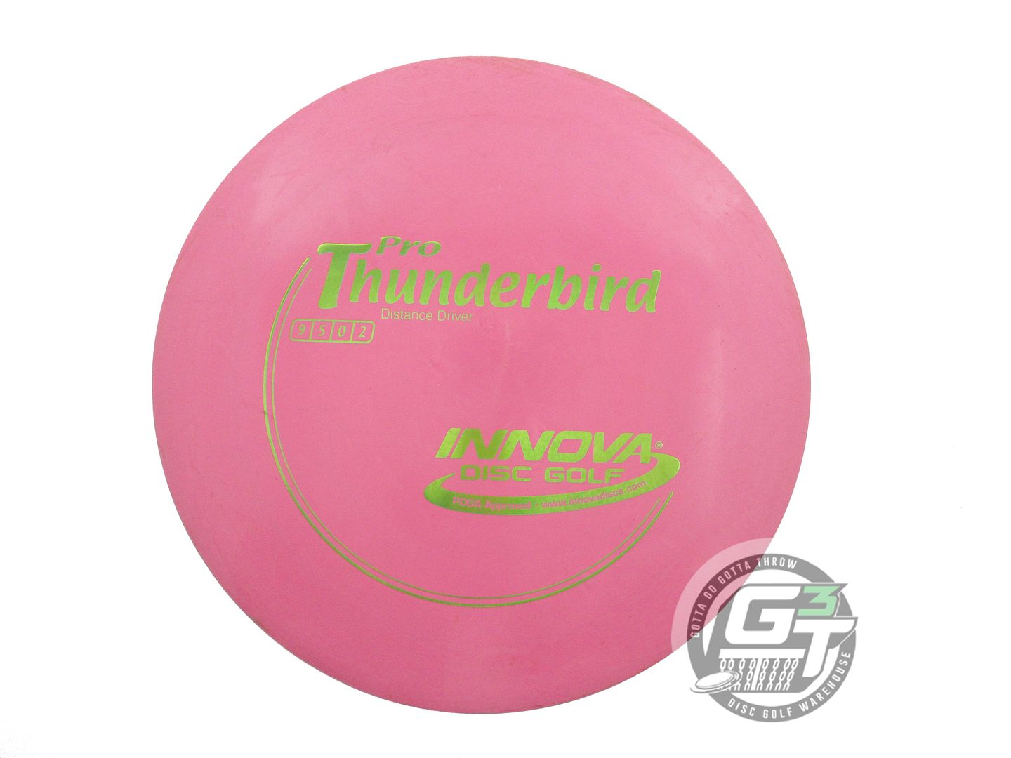 USED Innova Pro Thunderbird 175g Pink Lime Foil Distance Driver Golf Disc