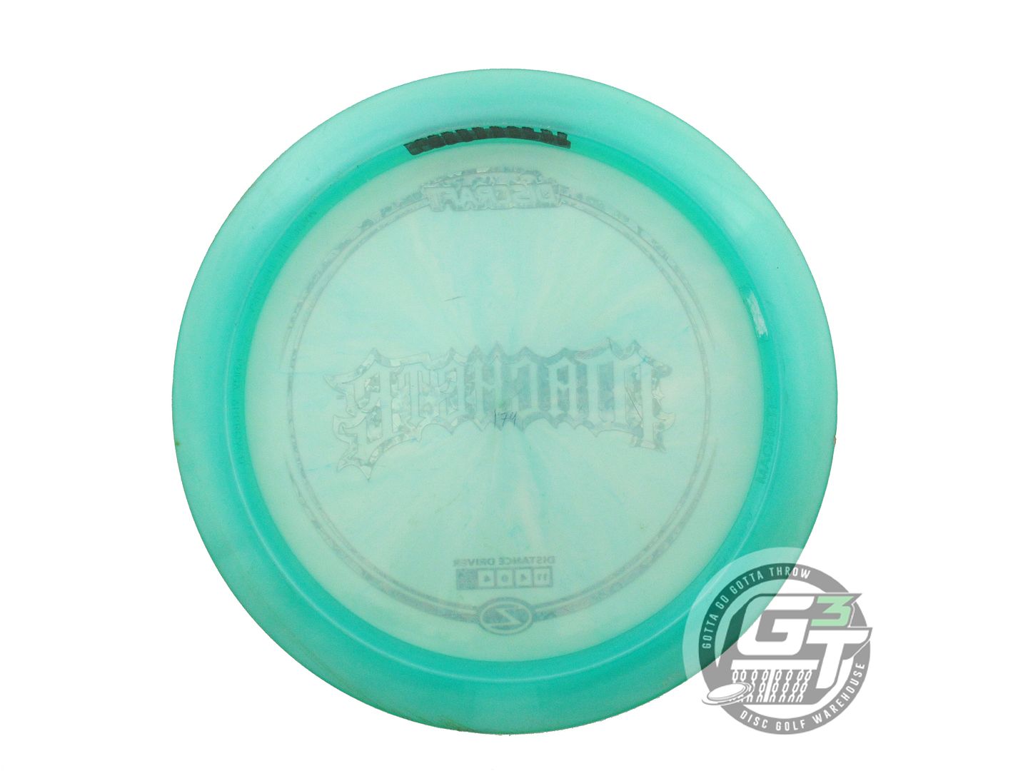 USED Discraft Z Machete 178g Seafoam Pink Heart Foil Distance Driver Golf Disc