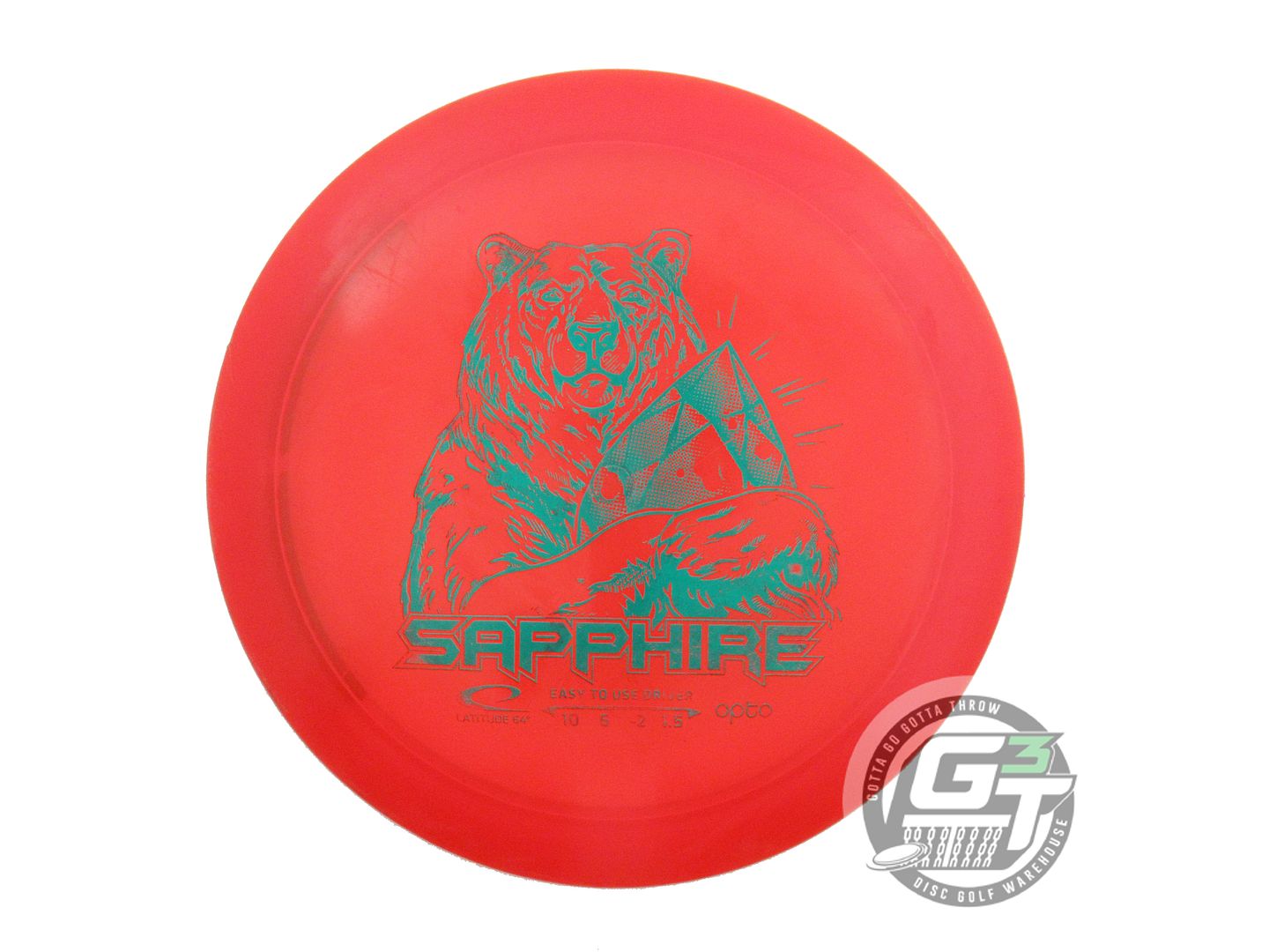 USED Latitude 64 Opto Sapphire 159g Red Green Foil A Distance Driver Golf Disc