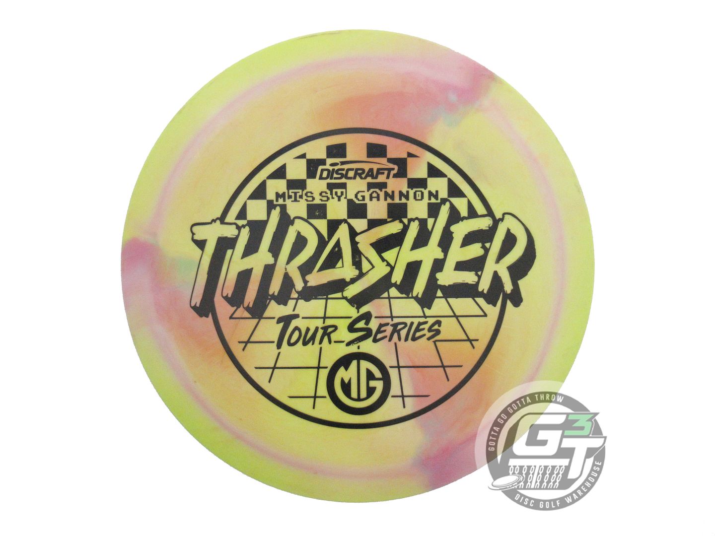 USED Discraft [GANNON] Swirl ESP Thrasher 167g Lime-Pink Distance Driver Disc