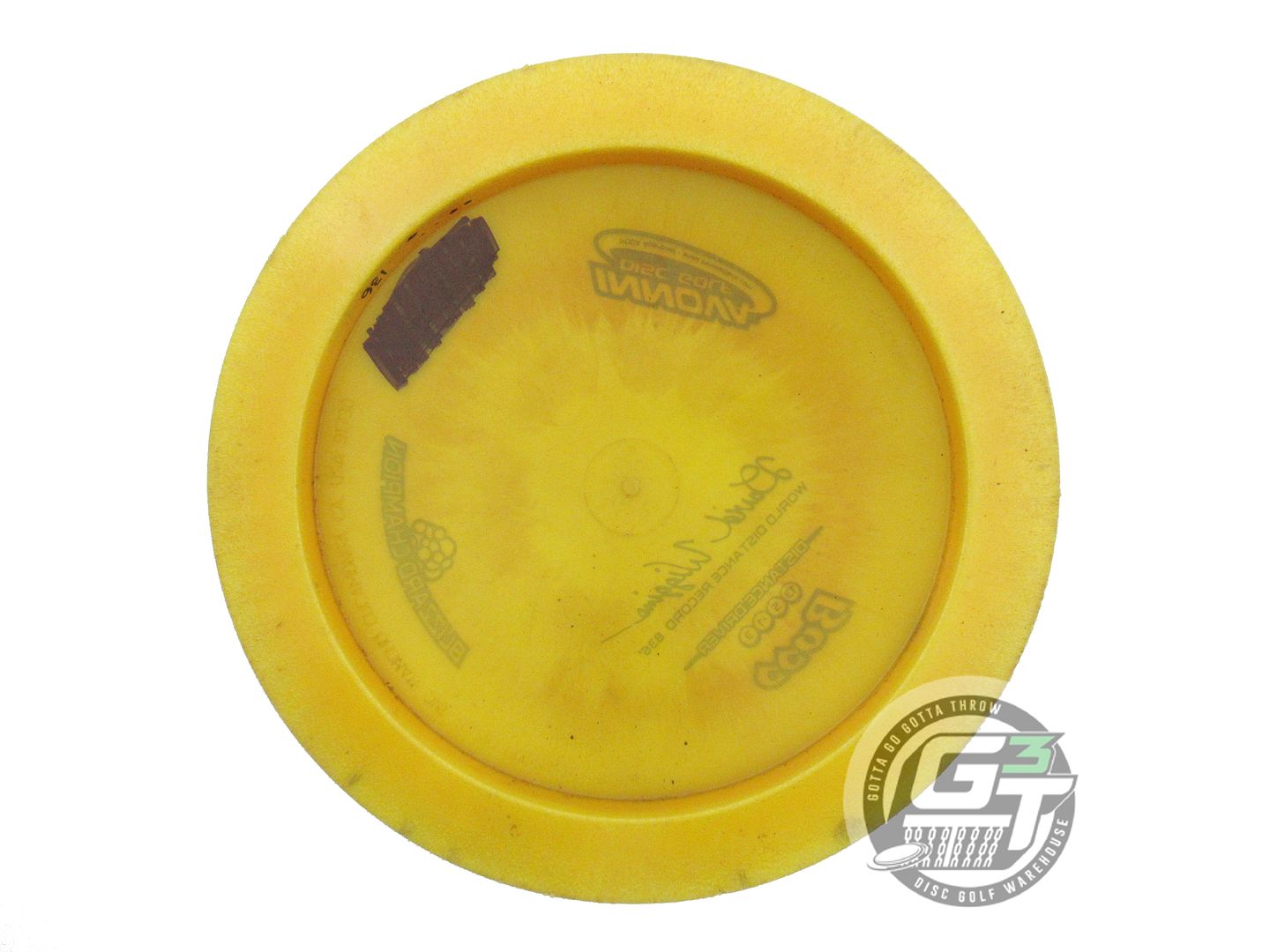 USED Innova Blizzard Boss 136g Yellow SWAMP DYED Distance Driver Golf Disc