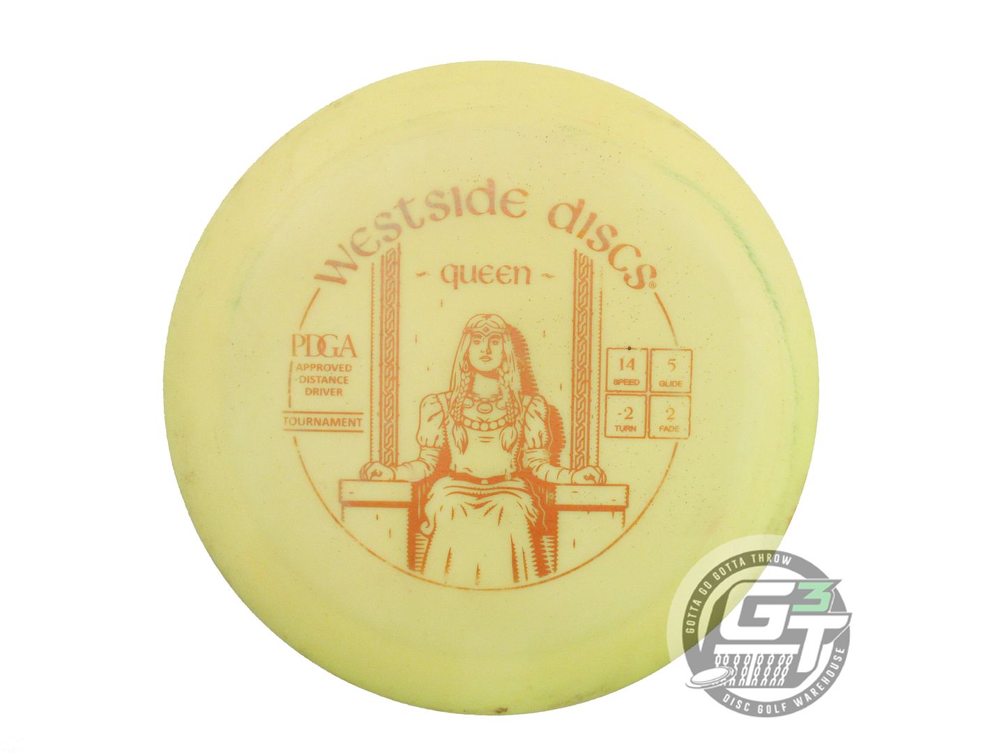 USED Westside Discs Tournament Queen 174g Yellow Distance Driver Golf Disc
