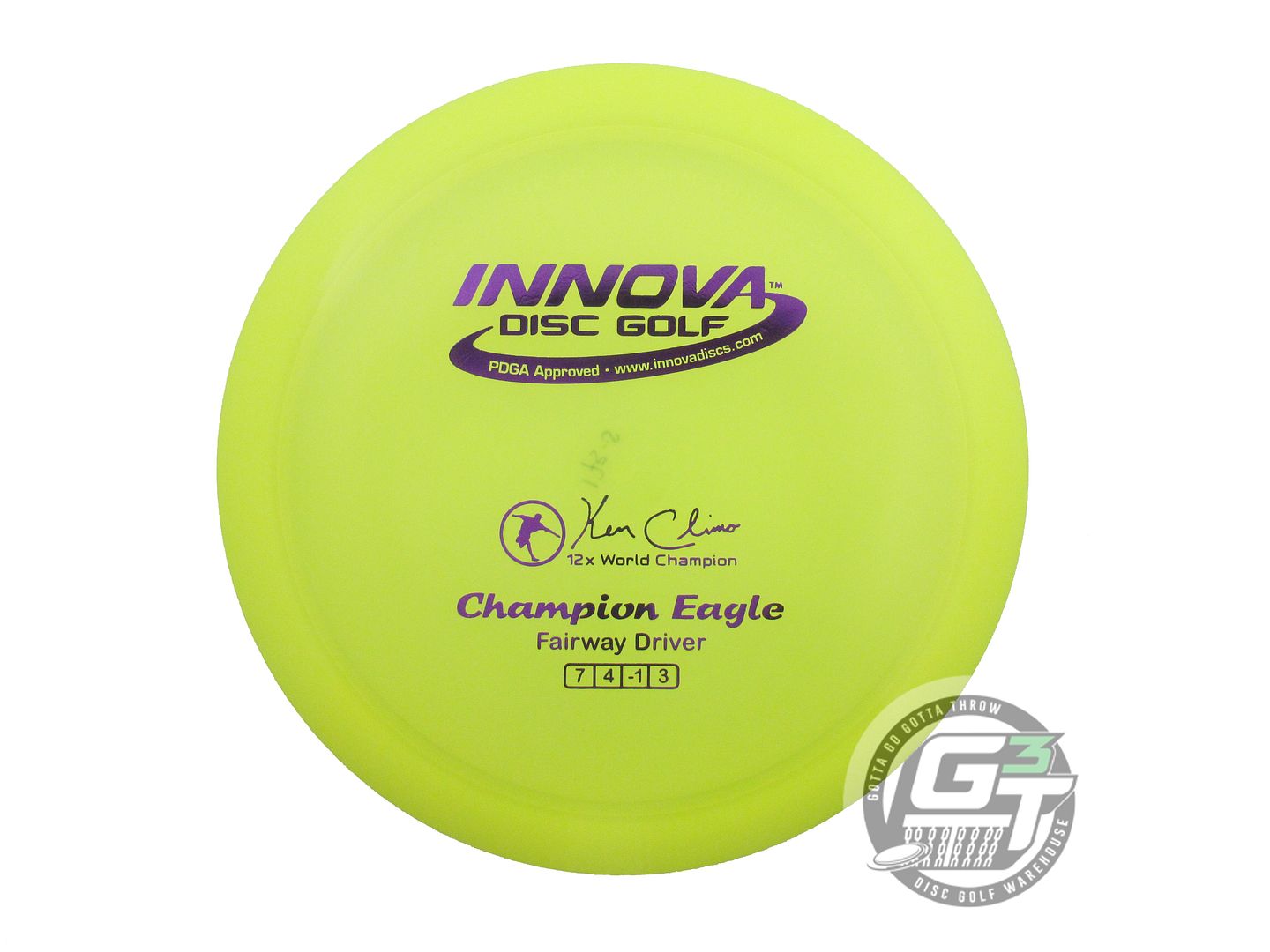 NOS Innova Champion Eagle 175g Yellow Purple Foil A Fairway Driver Golf Disc