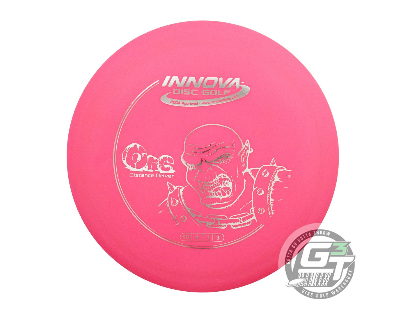 USED Innova DX Orc 175g Pink Silver Foil A Distance Driver Golf Disc