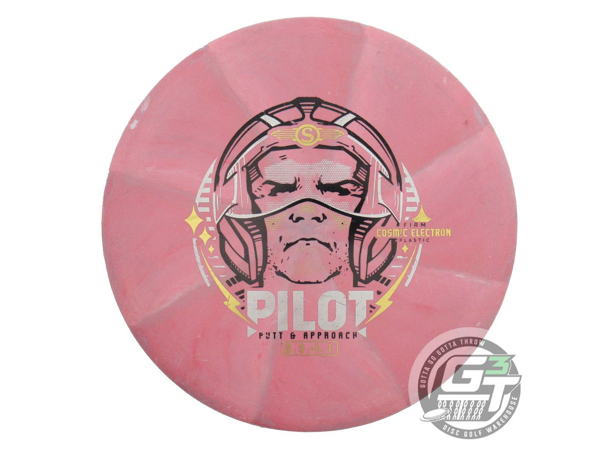 USED Streamline Discs Cosmic Electron Firm Pilot 173g Pink-Gray Putter Golf Disc