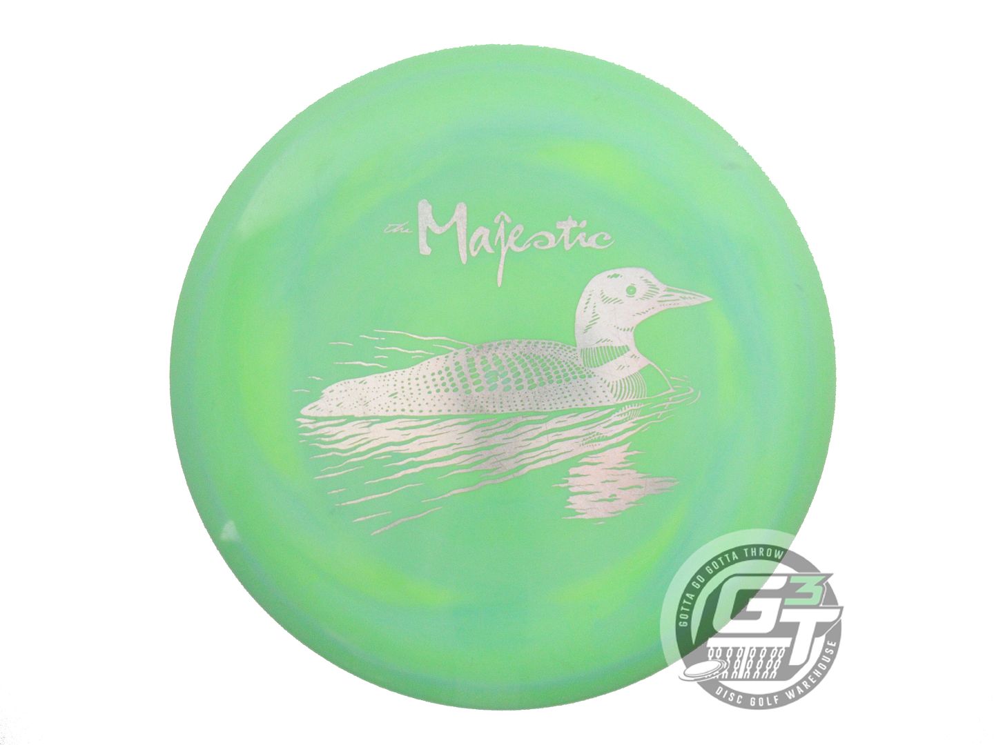 USED Discraft [MAJESTIC] LOON ESP Buzzz 181g Lime-Teal Midrange Golf Disc