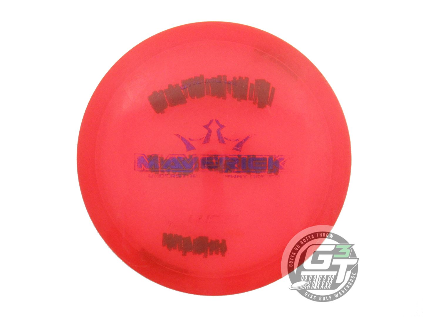 USED Dynamic Discs Lucid Maverick 173g Red Purple Foil Distance Driver Golf Disc