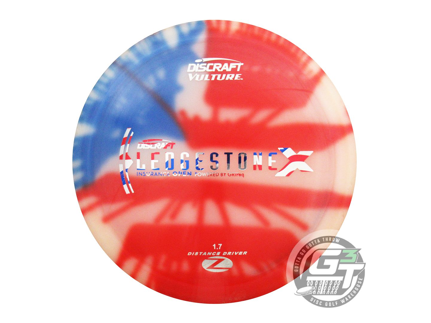 USED Discraft [LEDGESTONE] FlyDye Z Vulture 177g Flag Driver Golf Disc