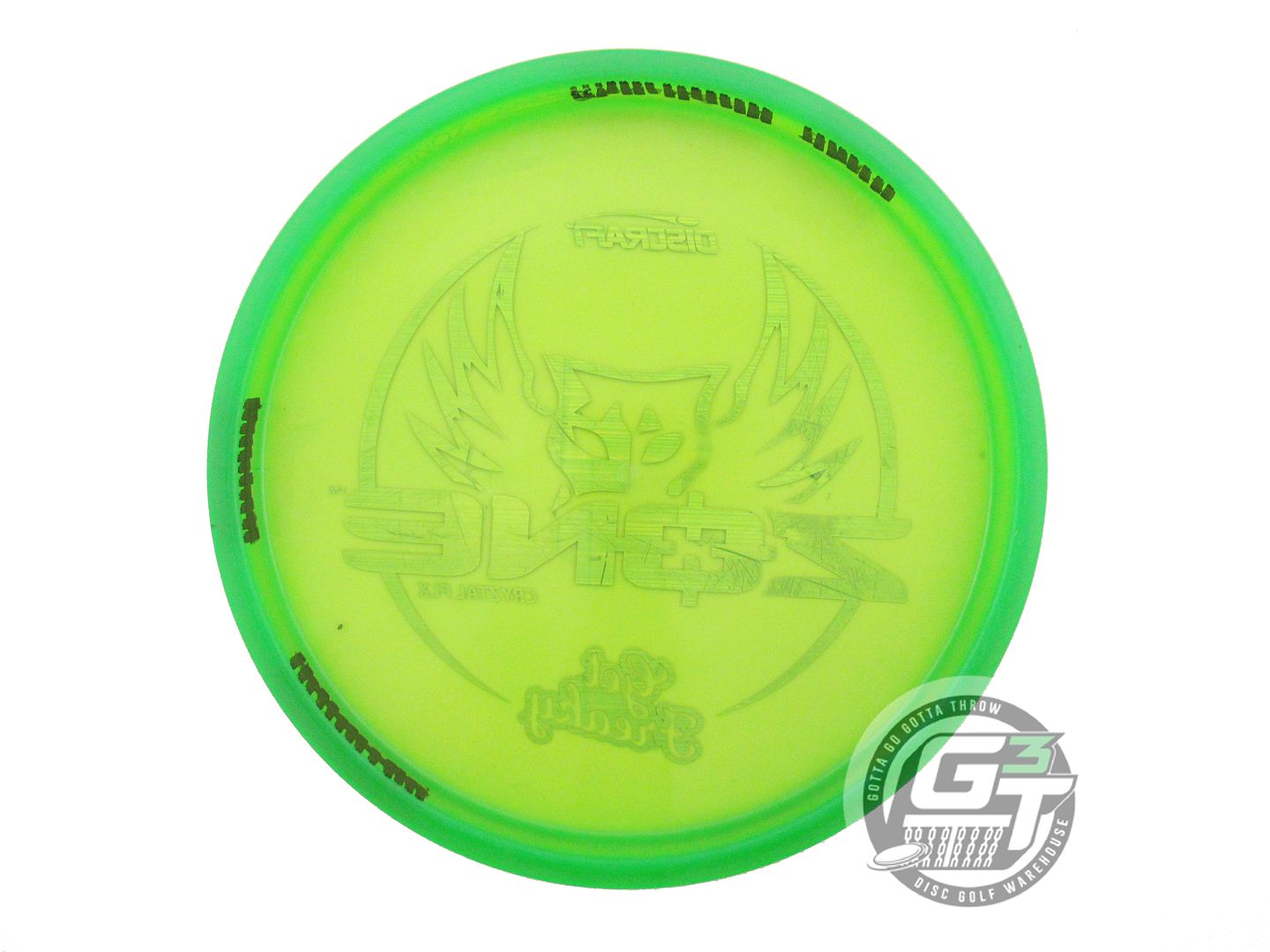 USED Discraft [SMITH] CryZtal FLX Zone 175g Green Purple Laser Foil Putter Disc