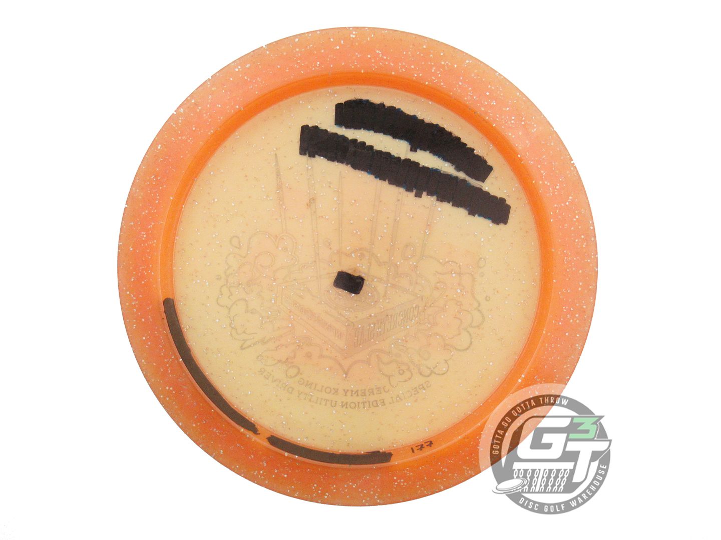 USED Infinite Metal Flake C-Blend Slab 177g Orange Distance Driver Golf Disc