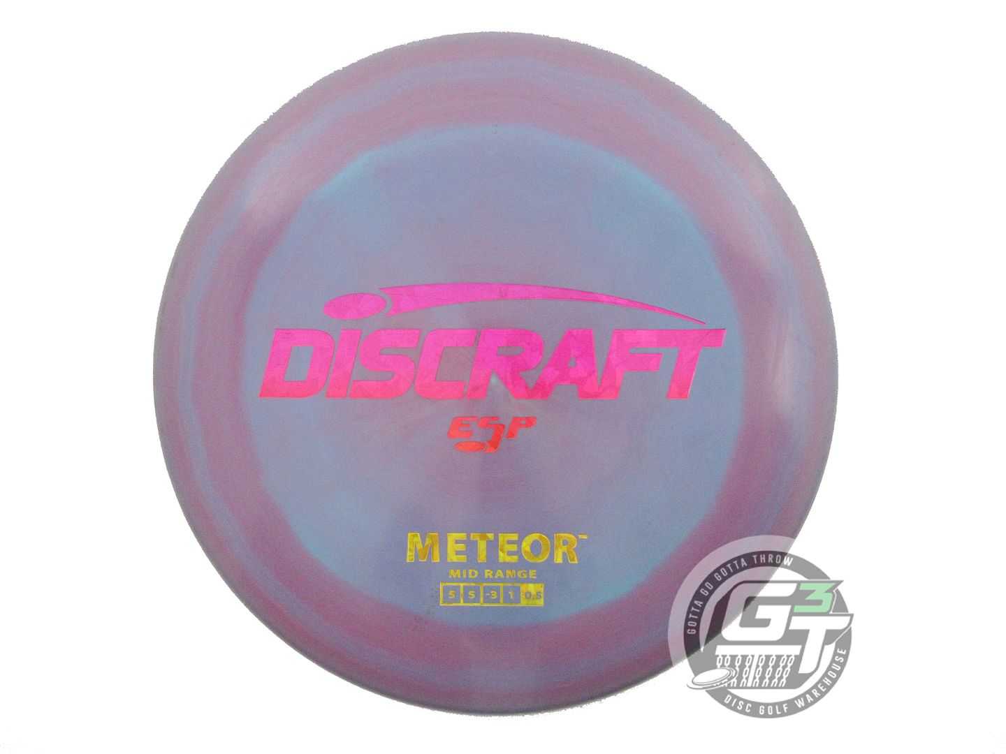 USED Discraft ESP Meteor 178g Purple-Blue Sunset Shatter Foil Midrange Golf Disc