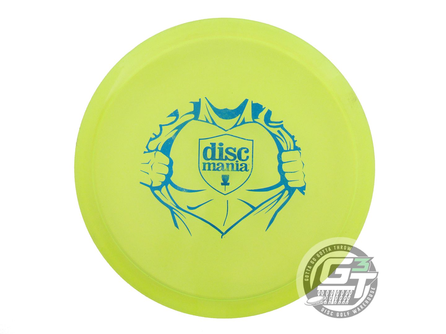 USED DiscMania SUPERHERO C-Line MD3 180g Yellow Blue Foil Midrange Golf Disc