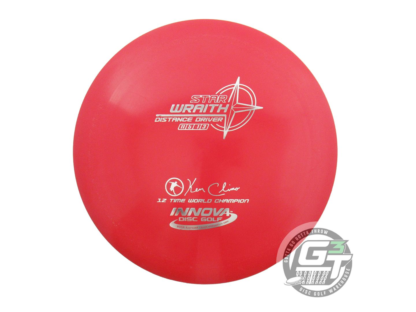 USED Innova Star Wraith 167g Red Silver Foil Distance Driver Golf Disc