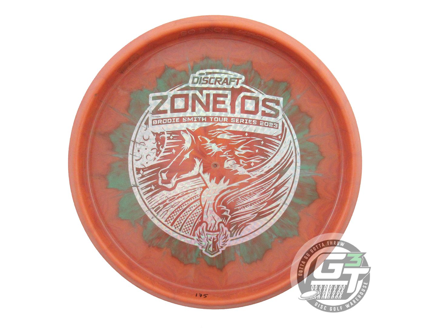 USED Discraft [SMITH] Swirl ESP Zone OS 175g Orange-Green Prism Foil Putter Disc