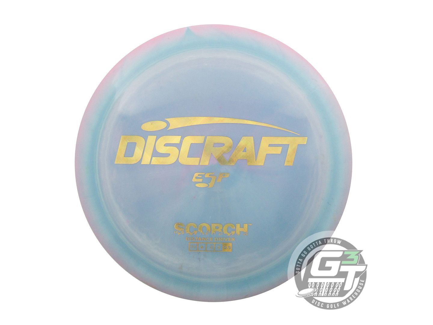 USED Discraft ESP Scorch 175g Teal-Pink Gold Prism Foil Distance Driver Disc