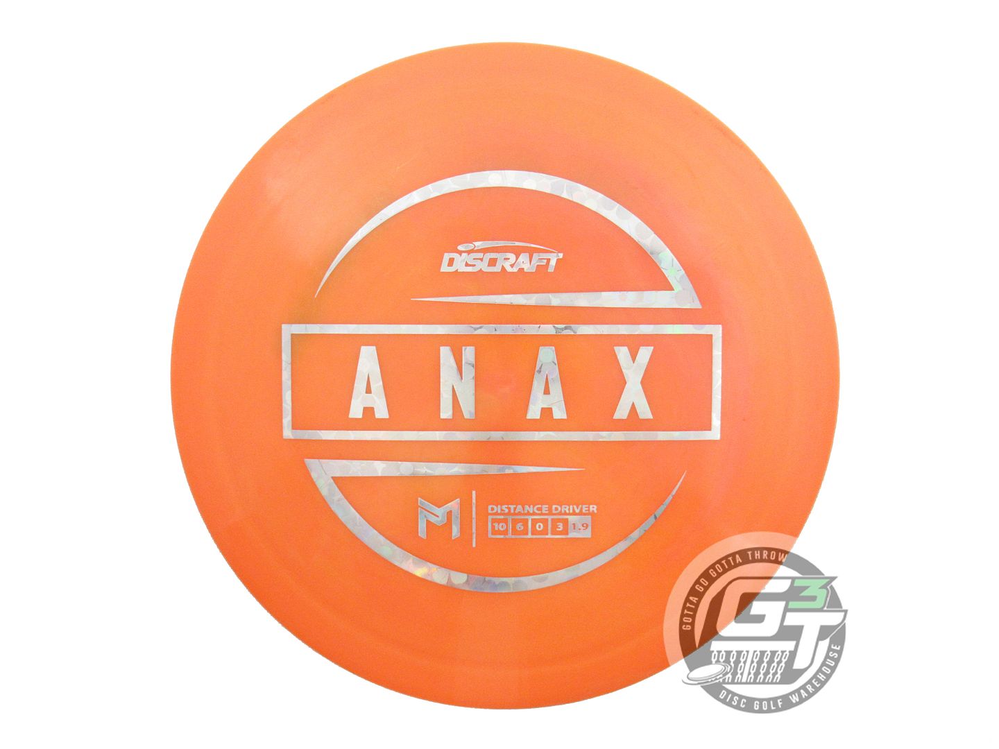 USED Discraft [McBETH] ESP Anax 172g Orange Silver Flower Foil Driver Golf Disc