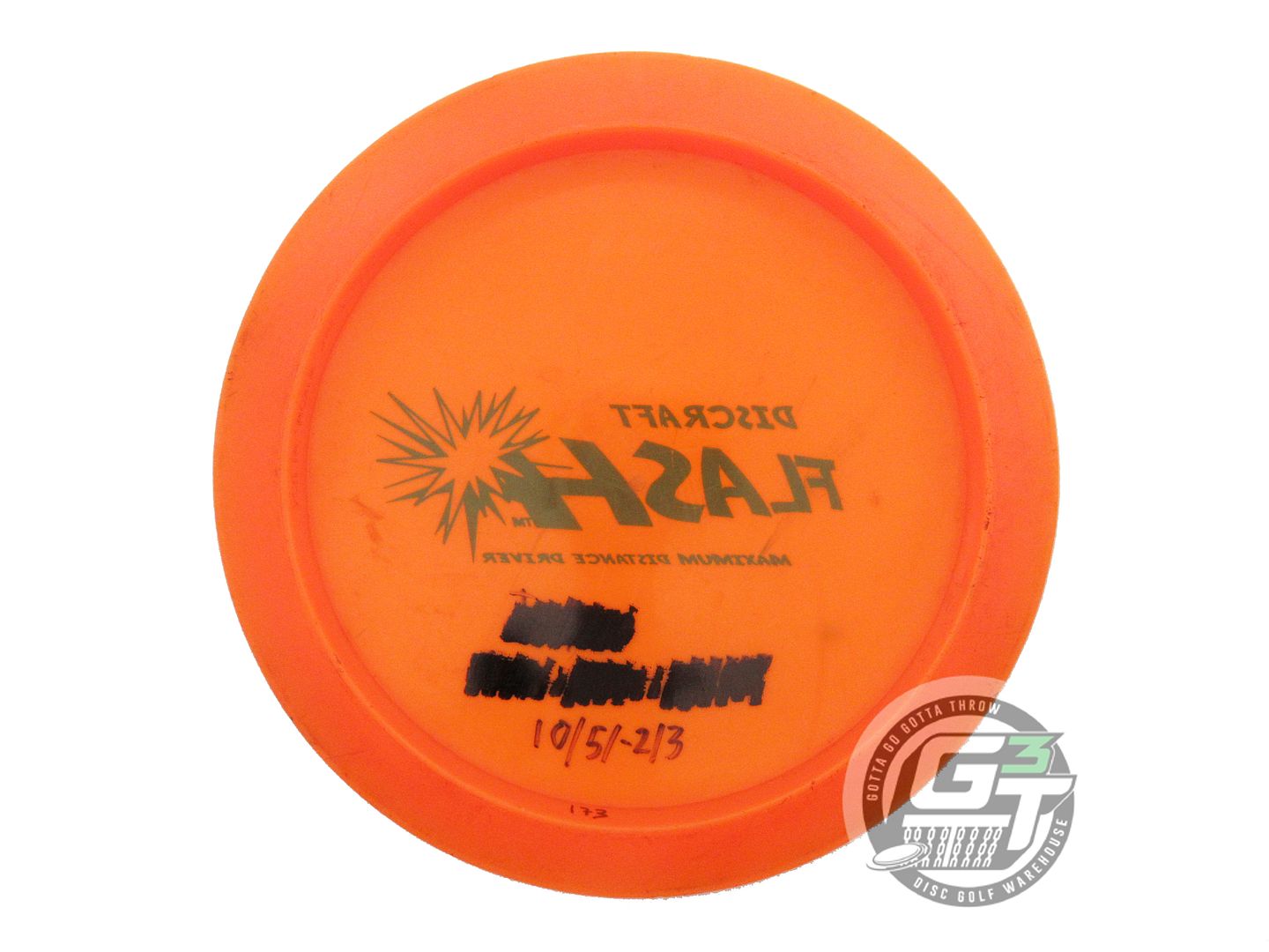 USED Discraft Elite Z Flash 173g Orange Black Stamp Distance Driver Golf Disc