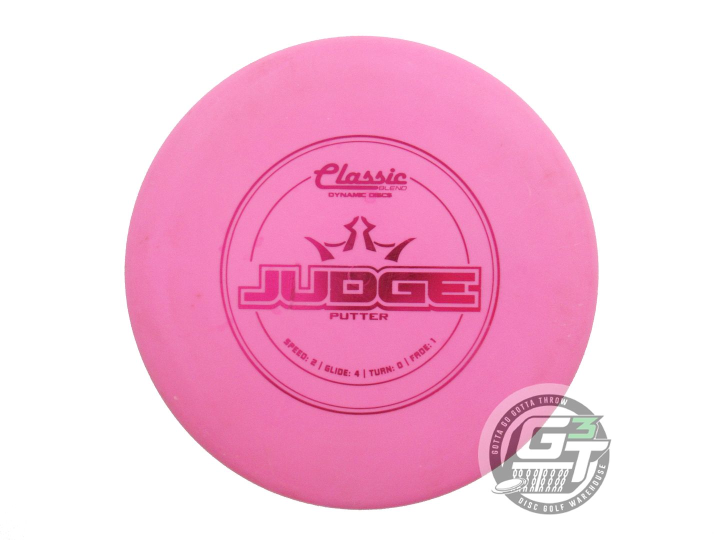 USED Dynamic Discs Classic Blend Judge 173g Pink Magenta Foil Putter Golf Disc