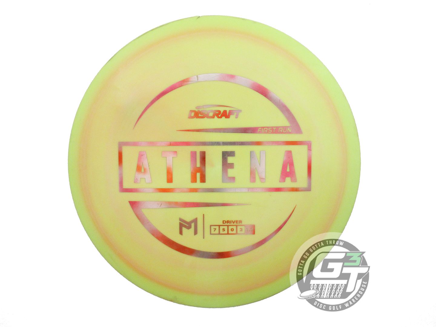 USED Discraft [McBETH] FIRST RUN ESP Athena 165g Yellow Orange Cloud Driver Disc