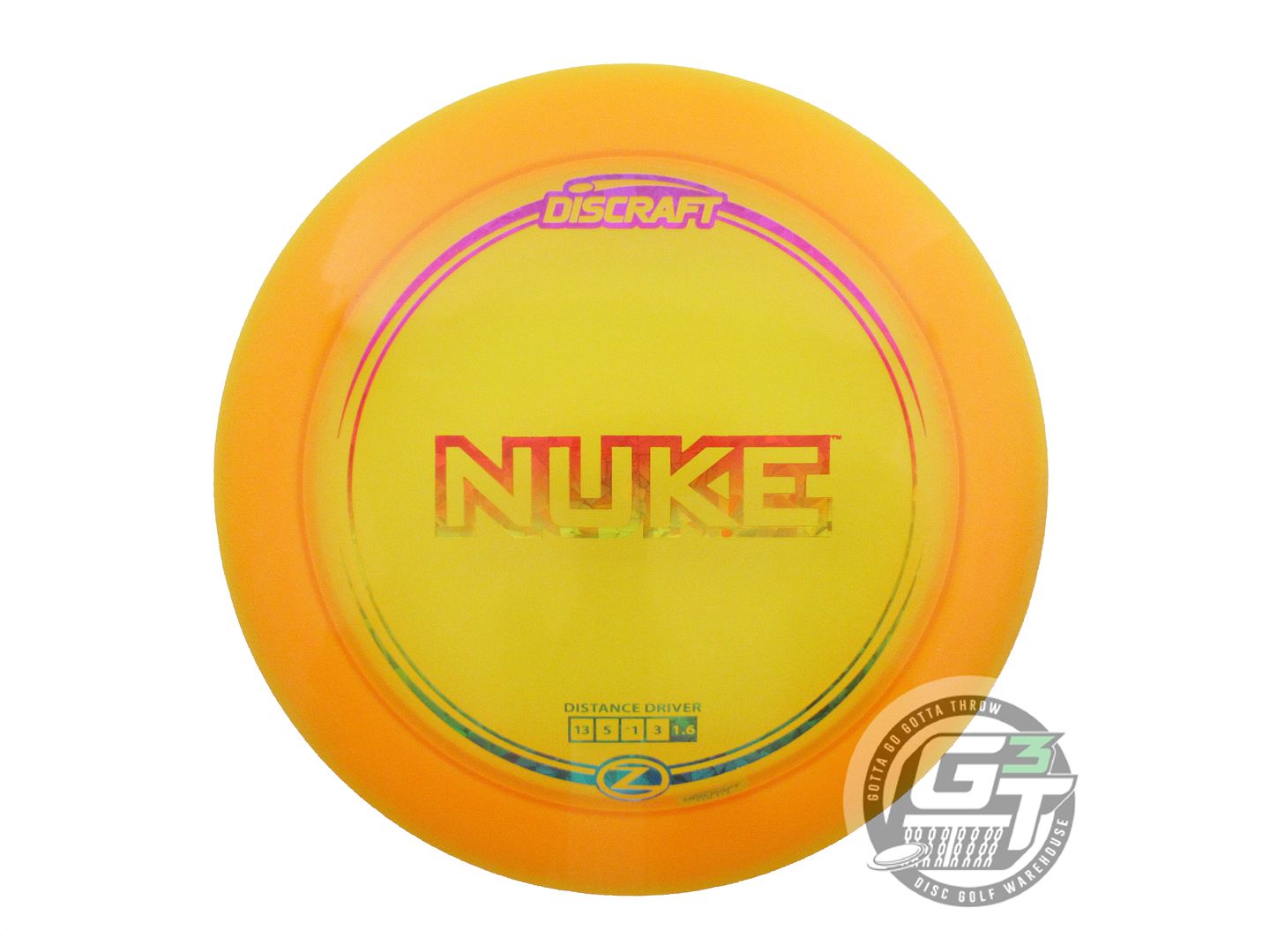 NOS Discraft Z Nuke 172g Marigold Rainbow Shatter Distance Driver Golf Disc