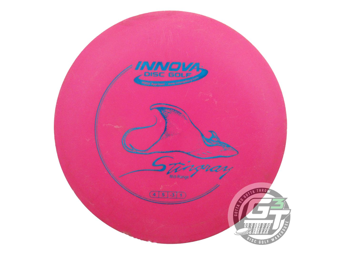 USED Innova DX Stingray 173g Hot Pink Blue Foil Midrange Golf Disc