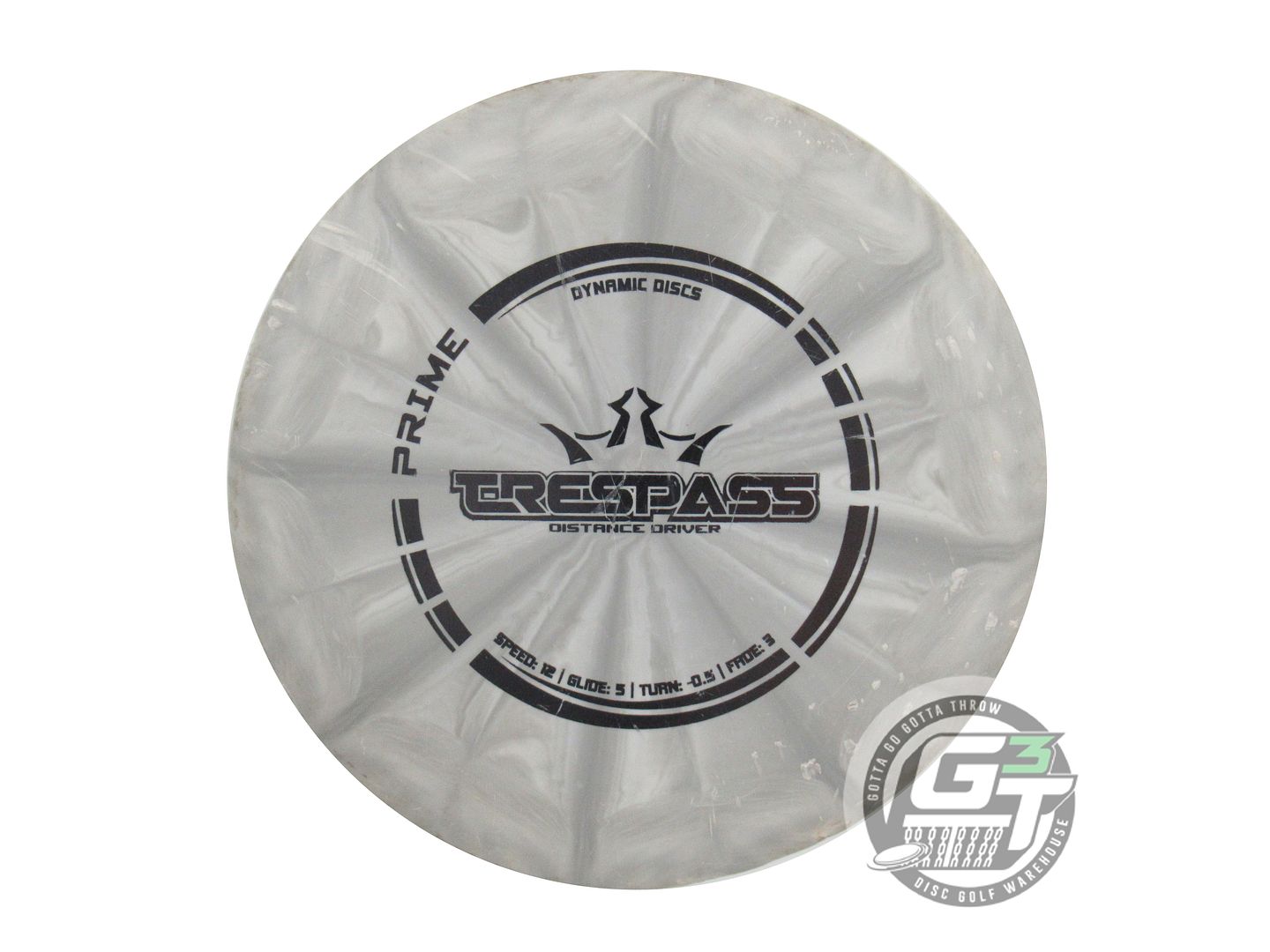 USED Dynamic Discs Prime Burst Trespass 173g Gray Black Stamp Driver Golf Disc