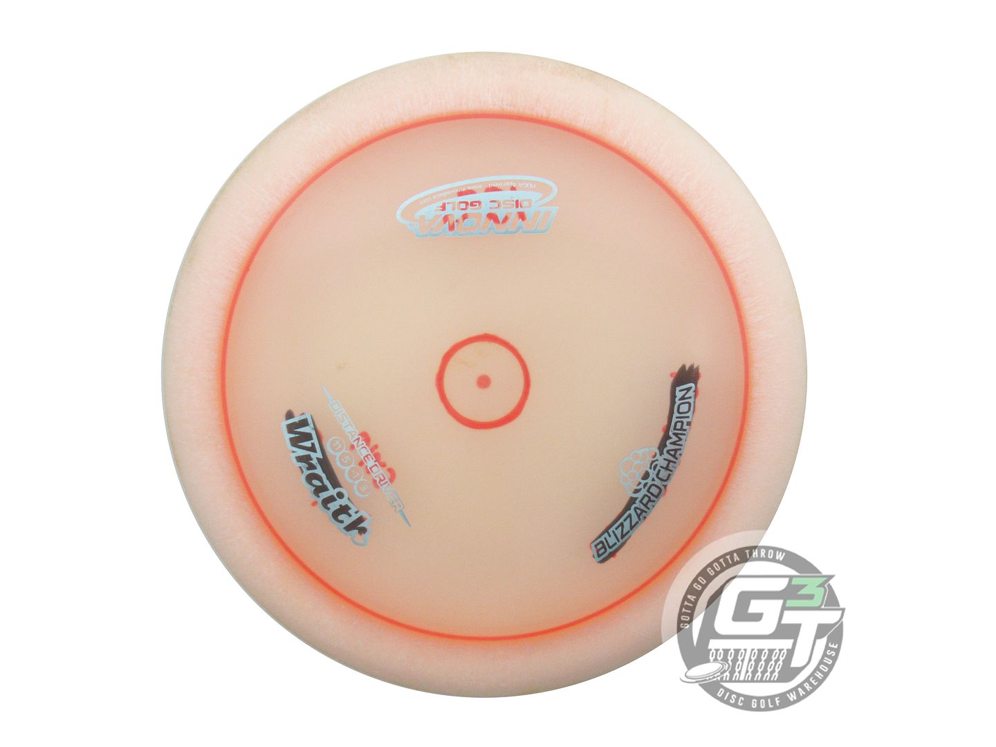 USED Innova Blizzard Wraith 139g Peach Silver Foil Distance Driver Golf Disc