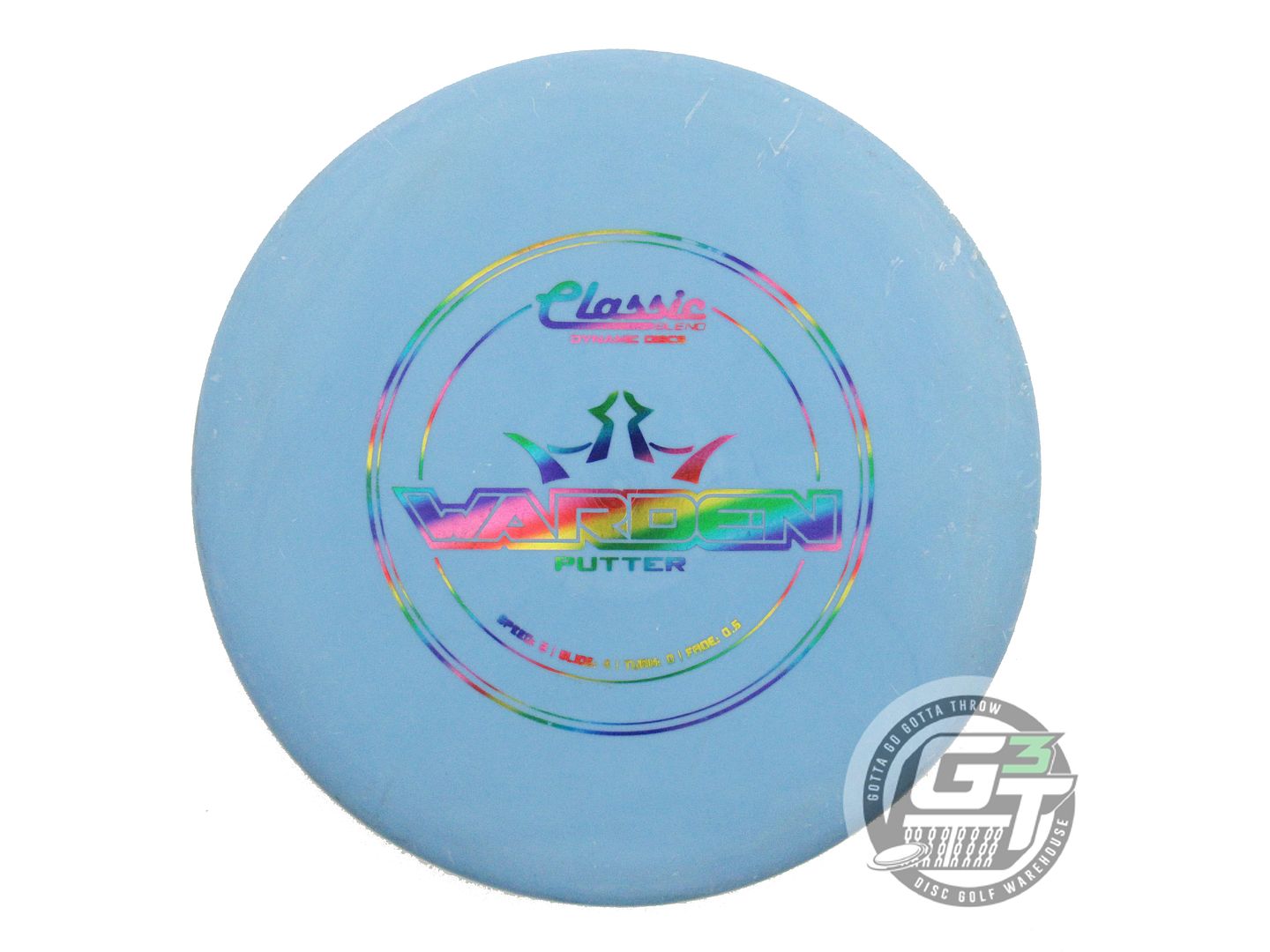 USED Dynamic Discs Classic Blend Warden 173g Teal Rainbow Foil Putter Golf Disc