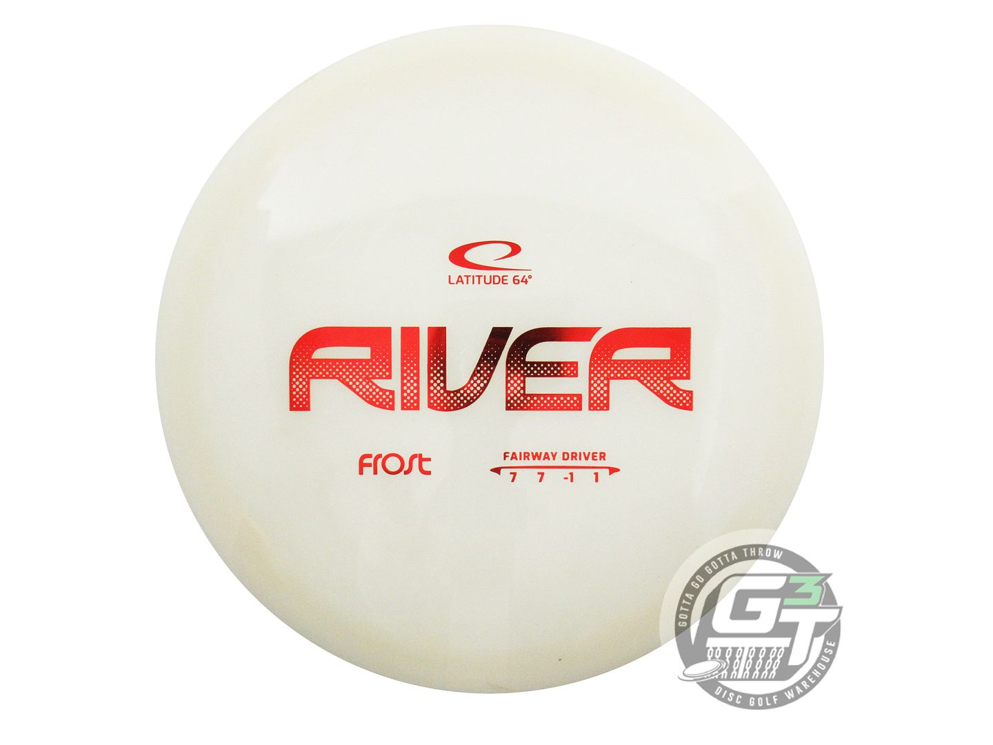 USED Latitude 64 Frost River 176g White Red Foil Fairway Driver Golf Disc