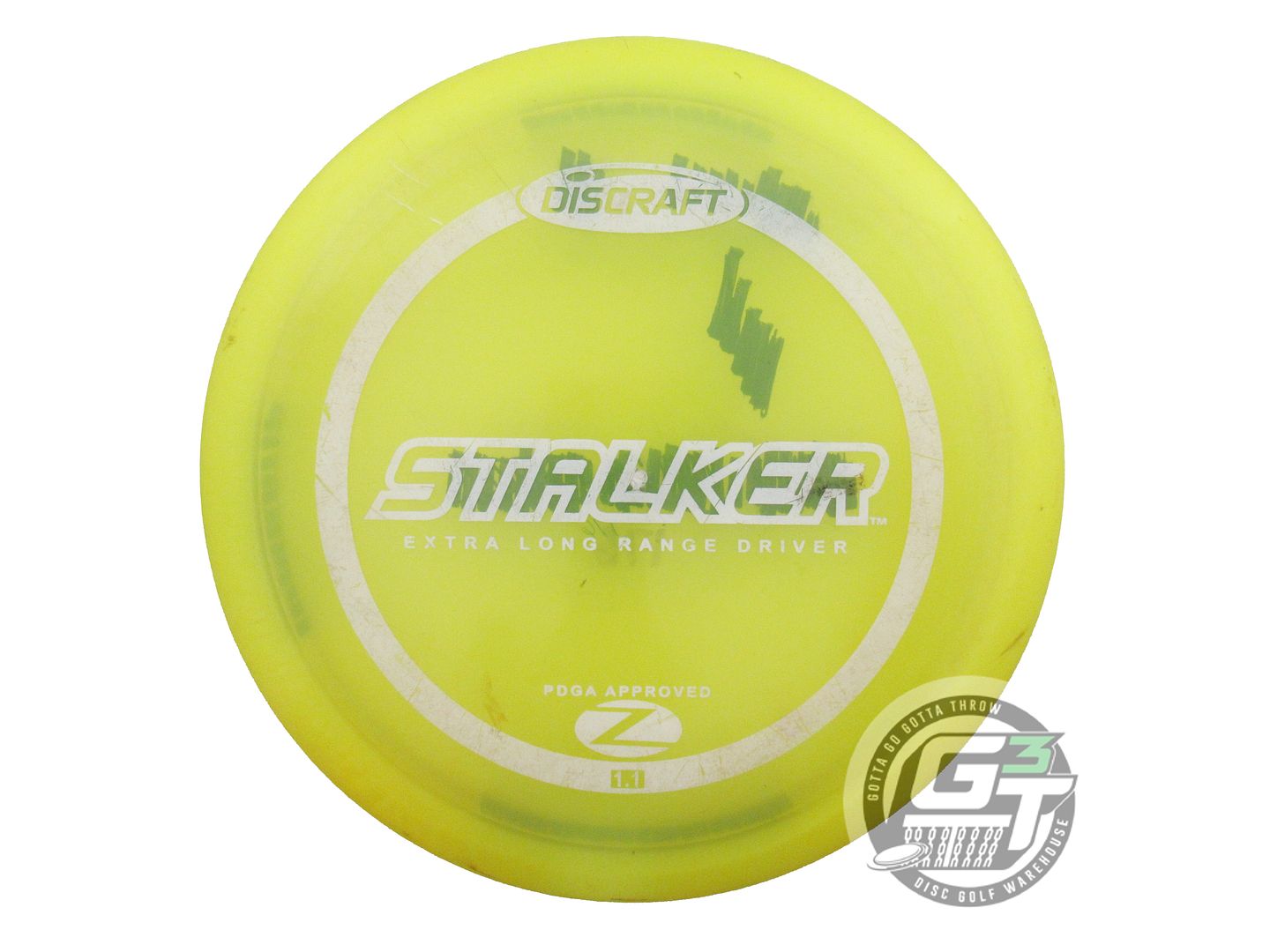 USED Discraft Z Stalker 176g Yellow White Stamp PFN Fairway Driver Golf Disc