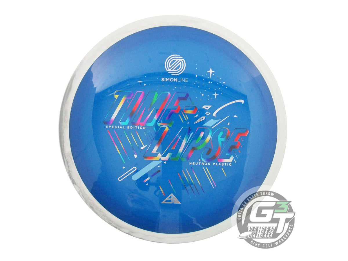 USED Axiom Discs [LIZOTTE] SE Neutron Time Lapse 174g Blue White Rim Driver Disc